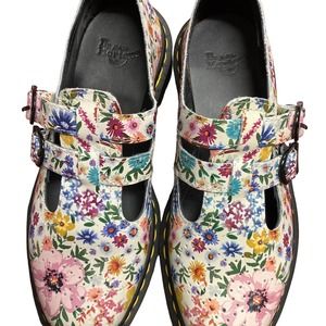 DR. MARTENS 8065 Wanderlust multi-colored floral Mary Jane oxfords Size 8